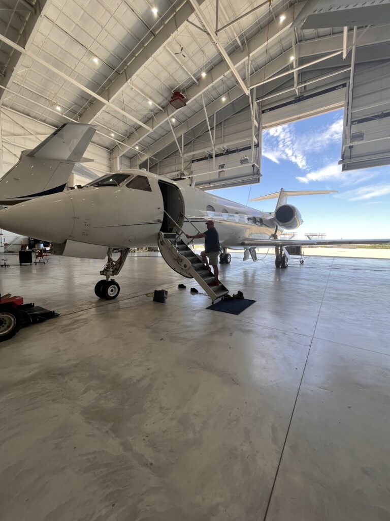 G IV in the hangar